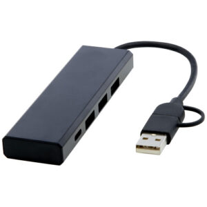 Concentrateur USB 2.0 Rise en aluminium recyclé certifié RCS (ref : 124344)