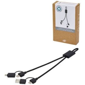 Câble de charge rapide Connect 6-en-1 de 45 W en aluminium recyclé certifié RCS (ref : 124345)