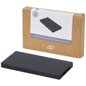 Batterie de secours Connect de 5 000 mAh en aluminium recyclé certifié RCS  (ref : 124349)