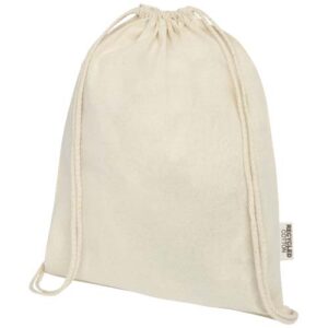 Sac avec cordon Oregon en coton recyclé 140 g/m² certifié GRS (ref : 120735) – Image 3