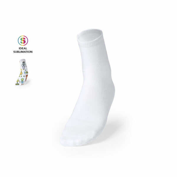 Chaussettes De Noel à Personnaliser Lot De 15 Paires Chaussettes Sublimation Toulite - Blanc Polyester + 2 Gabarits Métal - Personnalisation DIY Chaussettes DIY Créatives