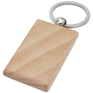 Porte-clés rectangulaire Gian en bois de hêtre (ref : 118122)