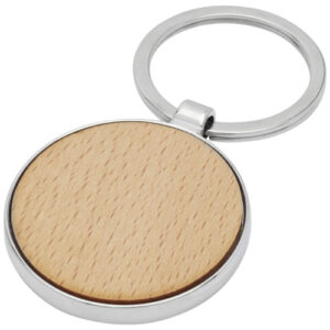 Porte-clés rond Moreno en bois de hêtre (ref : 118123)