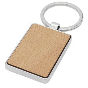 Porte-clés rectangulaire Mauro en bois de hêtre (ref : 118124)
