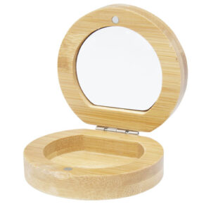 Miroir de poche Afrodit en bambou (ref : 126196)