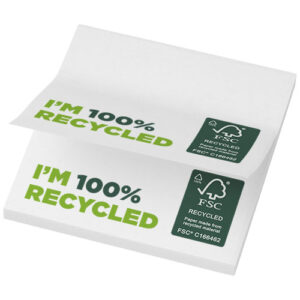 Mémos autocollants recyclés 75 x 75 mm Sticky-Mate® (ref : 21286)