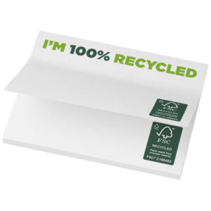 Mémos autocollants recyclés 100 x 75 mm Sticky-Mate® (ref : 21287)